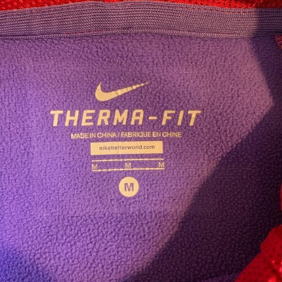 Nike Sweatshirt Women M Medium Therma Fit All Time Fleece Script Hoodie Oversize - Picture 9 of 13